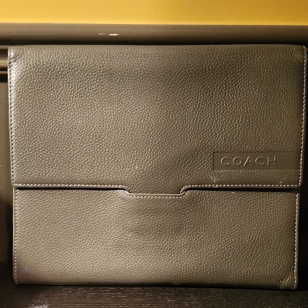 Coach Gray Leather Men's Bag